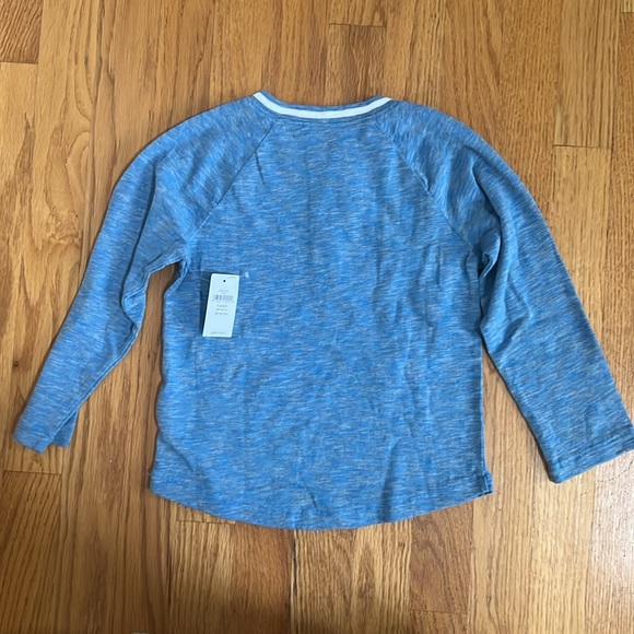 Gap NWT Lot of 2. Heathered Henley Long Sleeve Tees. Green & Light Blue - Picture 7 of 13